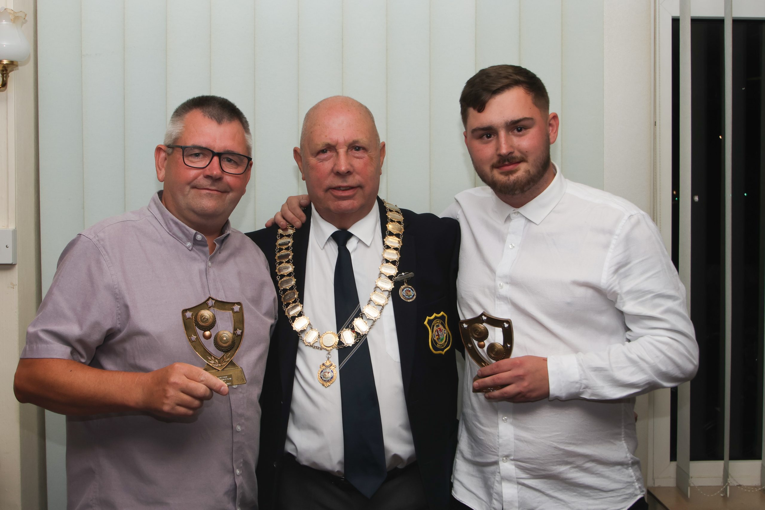 Presentation to Mens Championship Pairs Runners Up 2023 Andy Reed and Jack Reed